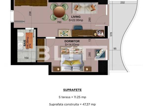 Garsonieră de vânzare Exterior Est - 68438AV | BLITZ Brașov | Poza5