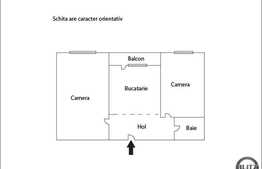 Vanzare apartament 2 camere, decomandat, 45 mp utili, zona Profi