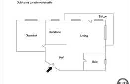 Vanzare apartament cu 2 camere, 58 mp, balcon de 7 mp