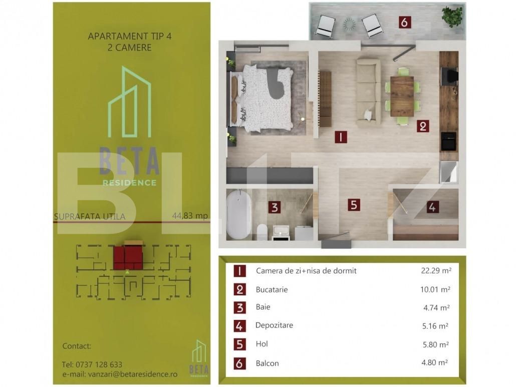 Apartament de vânzare 2 camere Iris - 68751AV | BLITZ Cluj-Napoca | Poza2