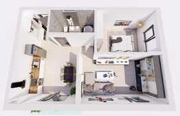 Apartament de 3 camere, semifinisat, in ansamblul Beta Residence