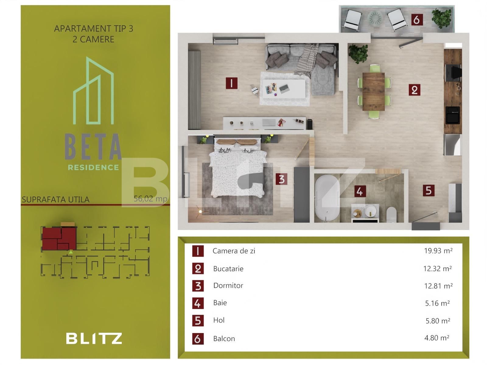 Apartament de vânzare 3 camere Iris - 68756AV | BLITZ Cluj-Napoca | Poza6