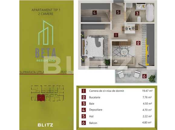 Apartament de vânzare 2 camere Iris - 68767AV | BLITZ Cluj-Napoca | Poza2