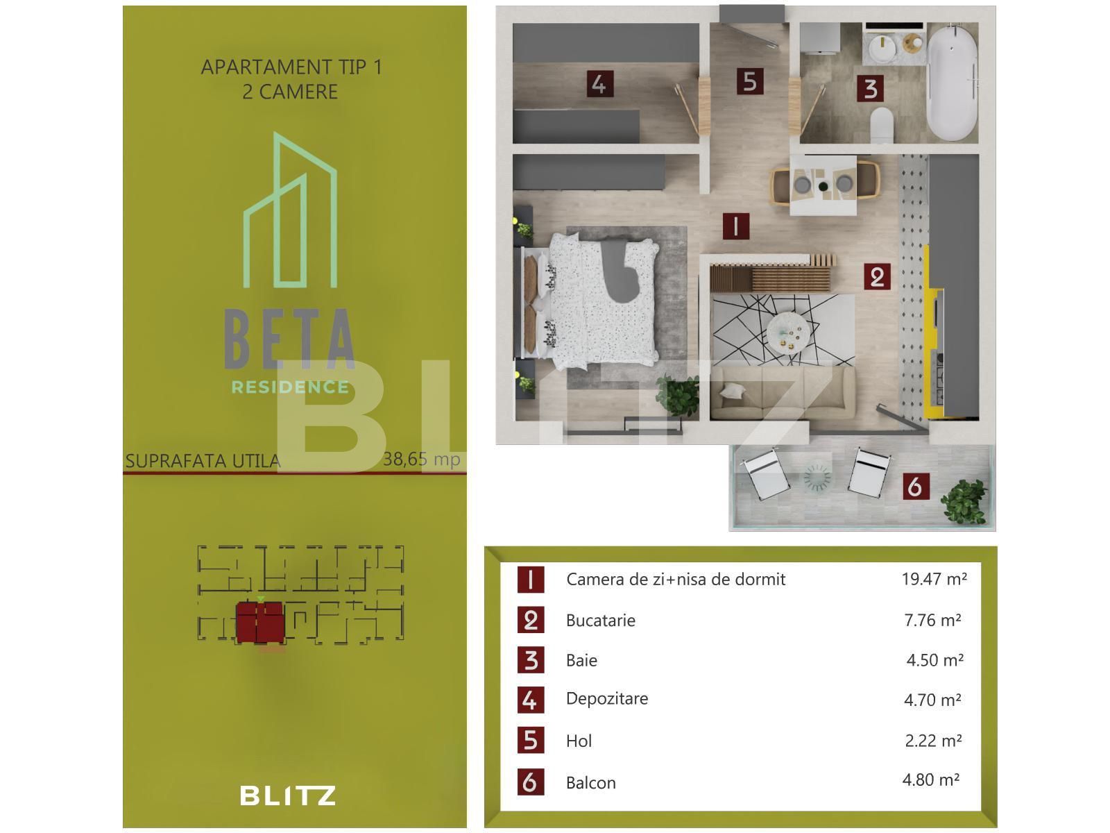 Apartament de vânzare 2 camere Iris - 68767AV | BLITZ Cluj-Napoca | Poza2