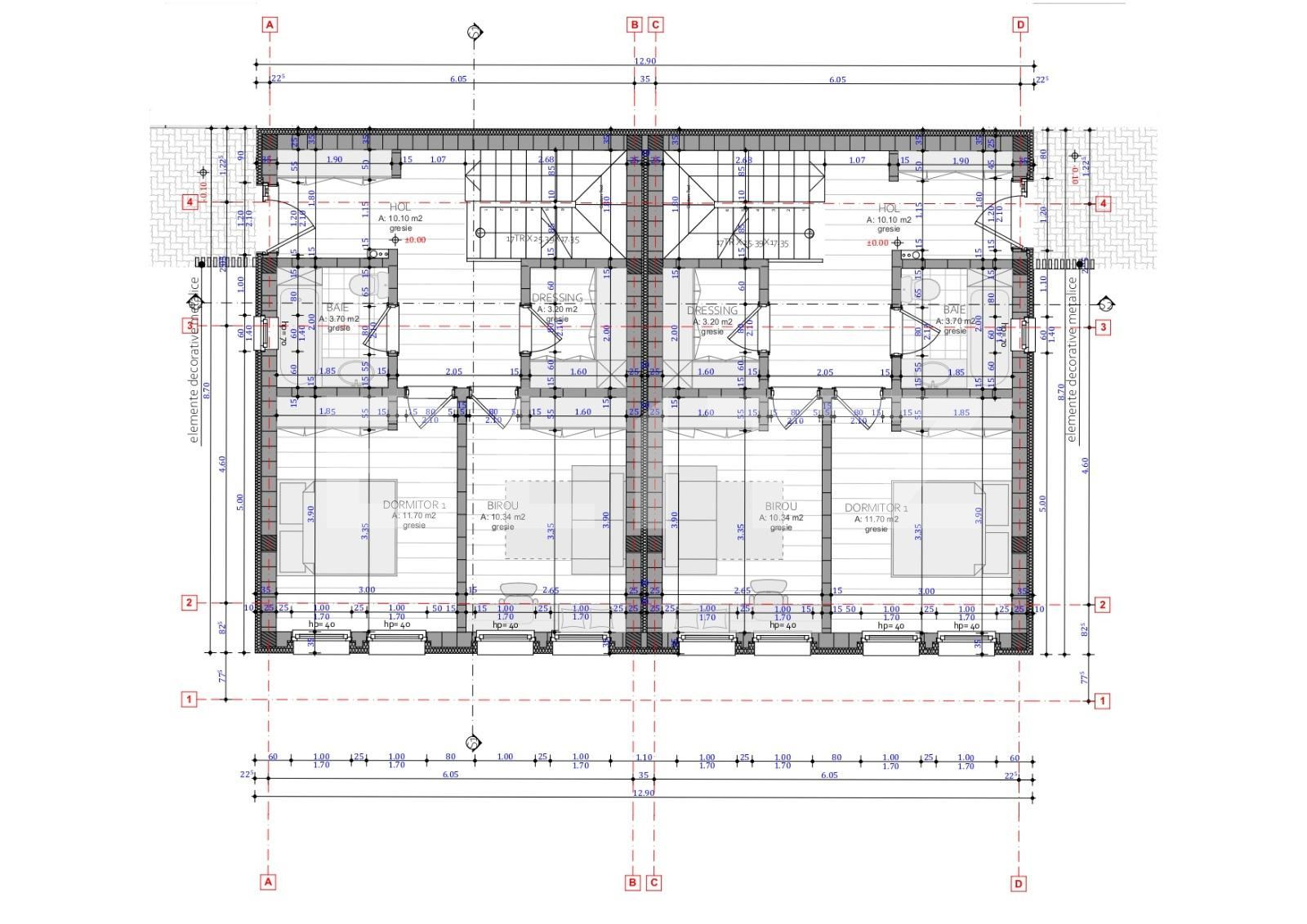 Duplex Panoramic, 4 camere , 110 mp, teren 225 mp, zona Teilor!