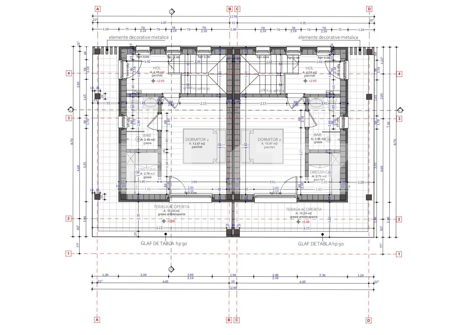 Duplex Panoramic, 4 camere , 110 mp, teren 225 mp, zona Teilor!