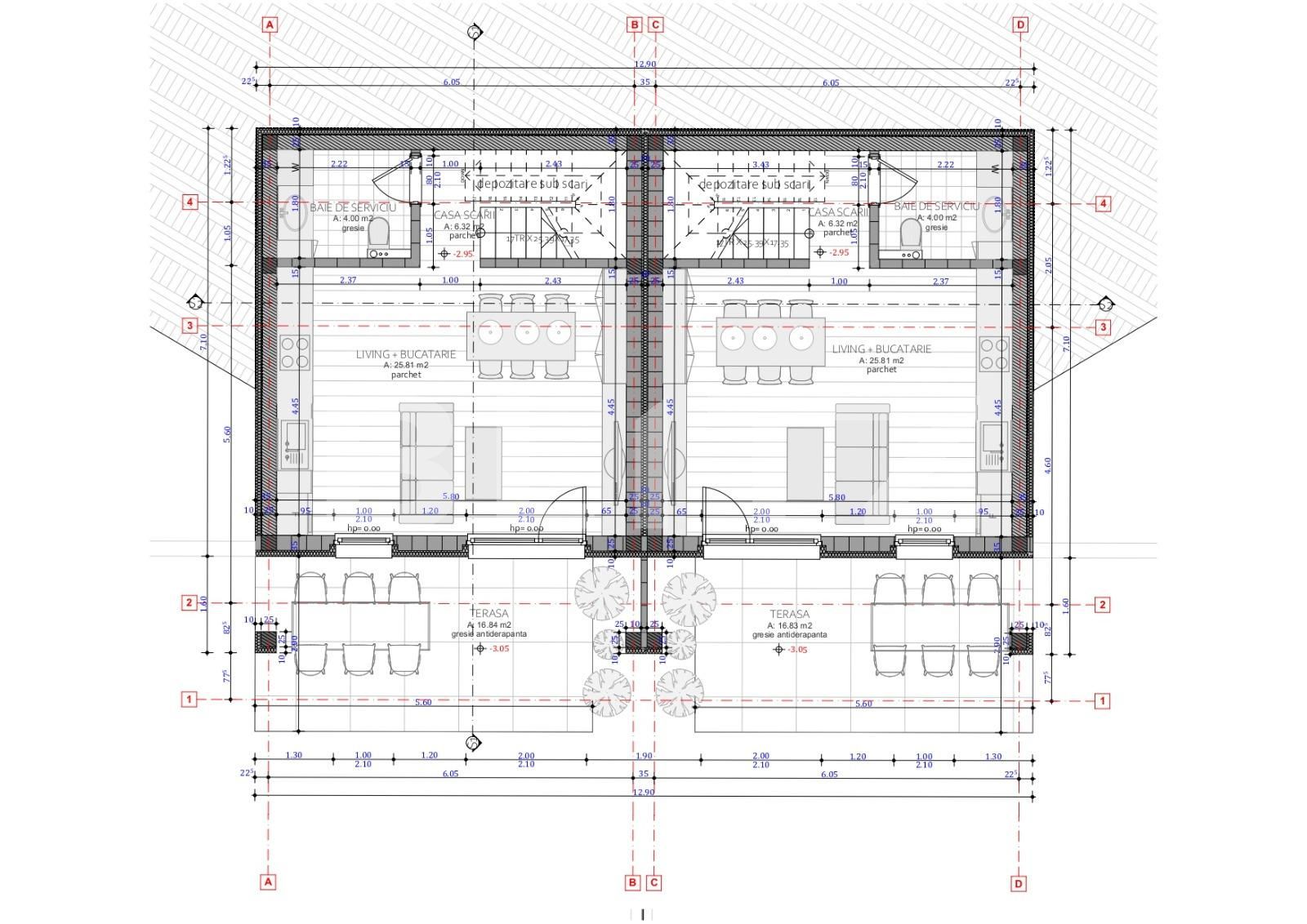 Duplex Panoramic, 4 camere , 110 mp, teren 225 mp, zona Teilor!