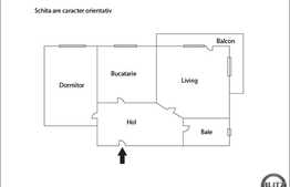 COMISION 0%. Vanzare 2 camere, 57 mp, decomandat, zona Florilor