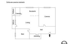 De vanzare apartament cu 2 camere, semidecomandat, 48 mp, zona strazii Uliului