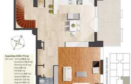 Penthouse cu 4 camere , 152 mp + TERASA de 28 mp in constructie noua