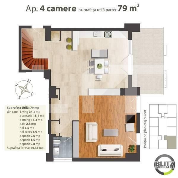 Apartament de vânzare 4 camere Marasti - 693AV | BLITZ Cluj-Napoca | Poza13