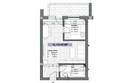 Garsoniera, 33 mp,finisata,zona Terra!