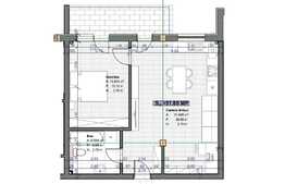 Apartament de 2 camere, 51 mp,zona Terra