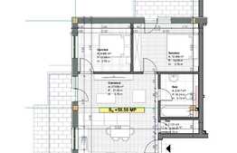 Apartament de 3 camere, 59 mp,zona Terra