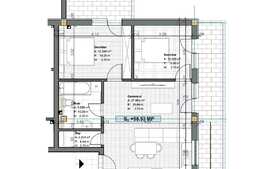 Apartament de 3 camere, 59 mp,zona Terra