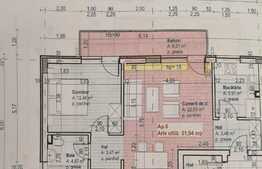 Apartament cu 2 camere, semifinisat, 52 mp, incalzire in pardoseala ,zona Teilor!