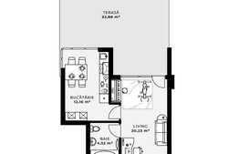 Garsoniera, 37 mp + terasa