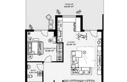 Apartament 2 camere, 60 mp + terasa