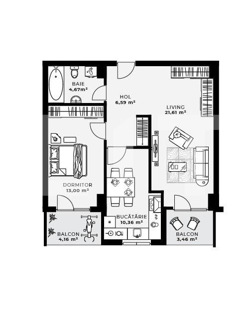 Apartament de vânzare 2 camere Gheorgheni - 69710AV | BLITZ Cluj-Napoca | Poza2