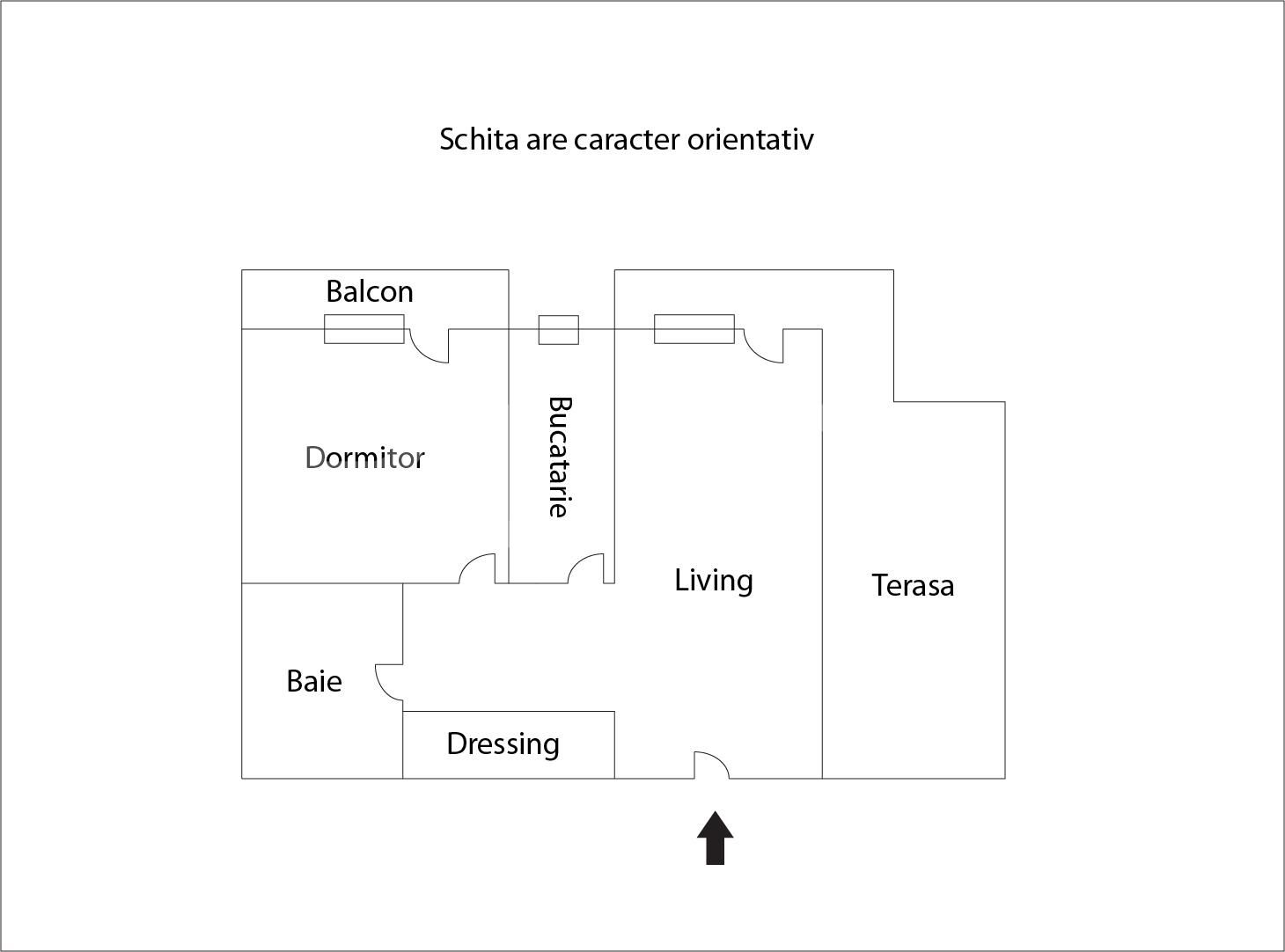 Apartament cu 2 camere, priveliste superba, etaj intermediar, terasa 45m ! Zona Vivo!