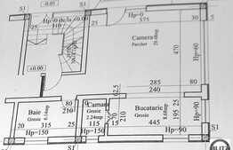 1 camera, 46 mp in imobil NOU, semifinisat