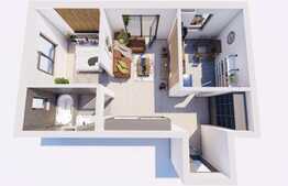 Proiect nou! Apartament 2 camere, semifinisat, în ansamblul Beta Residence