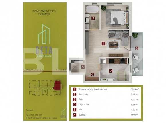 Apartament de vânzare 2 camere Iris - 70255AV | BLITZ Cluj-Napoca | Poza3