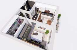 Proiect nou !Apartament 2 camere, semifinisat, terasa, în ansamblul Beta Residence