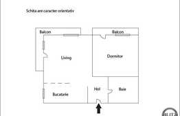 Vanzare 2 camere, 58 mp plus 15 mp balcon, zona Florilor