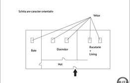 Mansarda 1 camera, 42 mp, la 2 minute de piata agro-alimentara