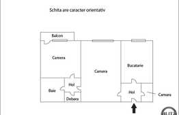 Vanzare apartament 2 camere, 43 mp utili, zona Hateg