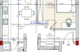 Apartament 2 camere, 43 mp, balcon, zona strazii Teilor!