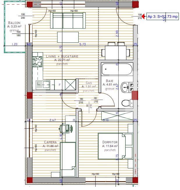 Apartament de vânzare 3 camere Floreşti - 70945AV | BLITZ Cluj-Napoca | Poza6