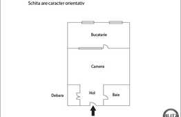 Apartament 1 camera de vanzare, 28 mp utili, zona Parang