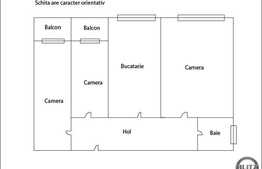 3 camere, 53 mp, decomandat, etaj intermediar, zona Piata Abator