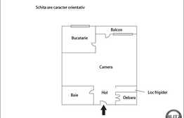 Vanzare apartament 1 camera, 28 mp utili, zona Parang