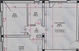 Apartament 3 camere,semifinisat,57 metri patrati,zona Cetatii