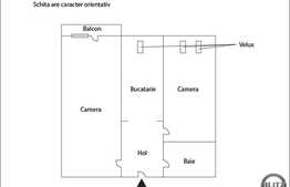 Vanzare mansarda cu 2 camere, 50.71 mp plus balcon, zona Florilor!