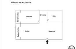 Vanzare 2 camere, 58 mp plus 2 balcoane, finisaje noi, zona Florilor!