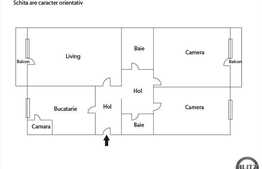 Vanzare apartament 4 camere, decomandat, 80 mp utili, zona Piata Cipariu