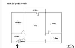 2 camere, 51 mp, balcon inchis, zona strazii Horea