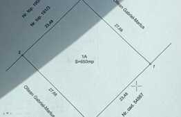 Teren de vanzare , 25 ml front, 650 mp, utilitati, panorama