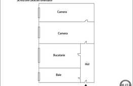 2 camere, 47 mp, gradina, zona strazii Traian