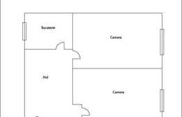 Apartament decomandat cu 2 camere , 2 locuri de parcare, partial mobilat