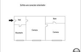 Vanzare apartament 2 camere, 31 mp utili, zona Piata Hermes