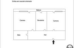 Apartament 2 camere, 49 mp, zona pietei agro-alimentare, decomandat