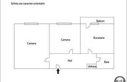 Vanzare apartament 2 camere, decomandat, 50 mp utili, zona Profi