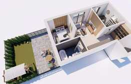 Comision 0! Apartament 2 camere, semifinisat, gradina, in ansamblu Beta Residence