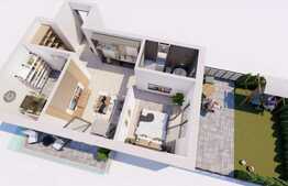 Comision 0! Apartament 2 camere, semifinisat, gradina, in ansamblu Beta Residence