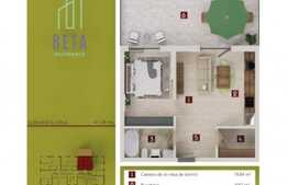 Apartament 2 camere, finisat, gradina, în ansamblul Beta Residence